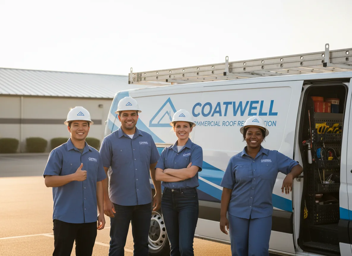 Commercial roof coating company in Clare, IL