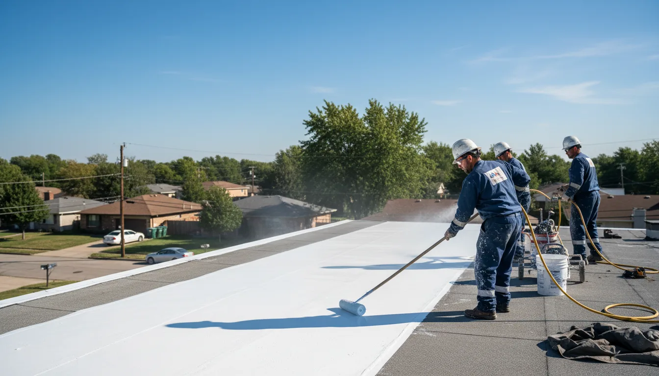 Commercial roof coating in Clare, IL near me